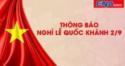 Thông báo lịch nghỉ lễ Quốc Khánh 02/09/2019