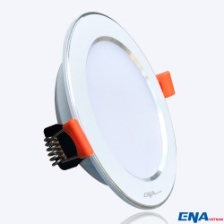 Đèn LED âm trần Downlight 7W 3 chế độ mẫu DTF140 viền Bạc