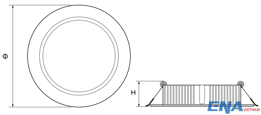 led downlight da 7